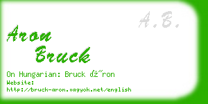 aron bruck business card